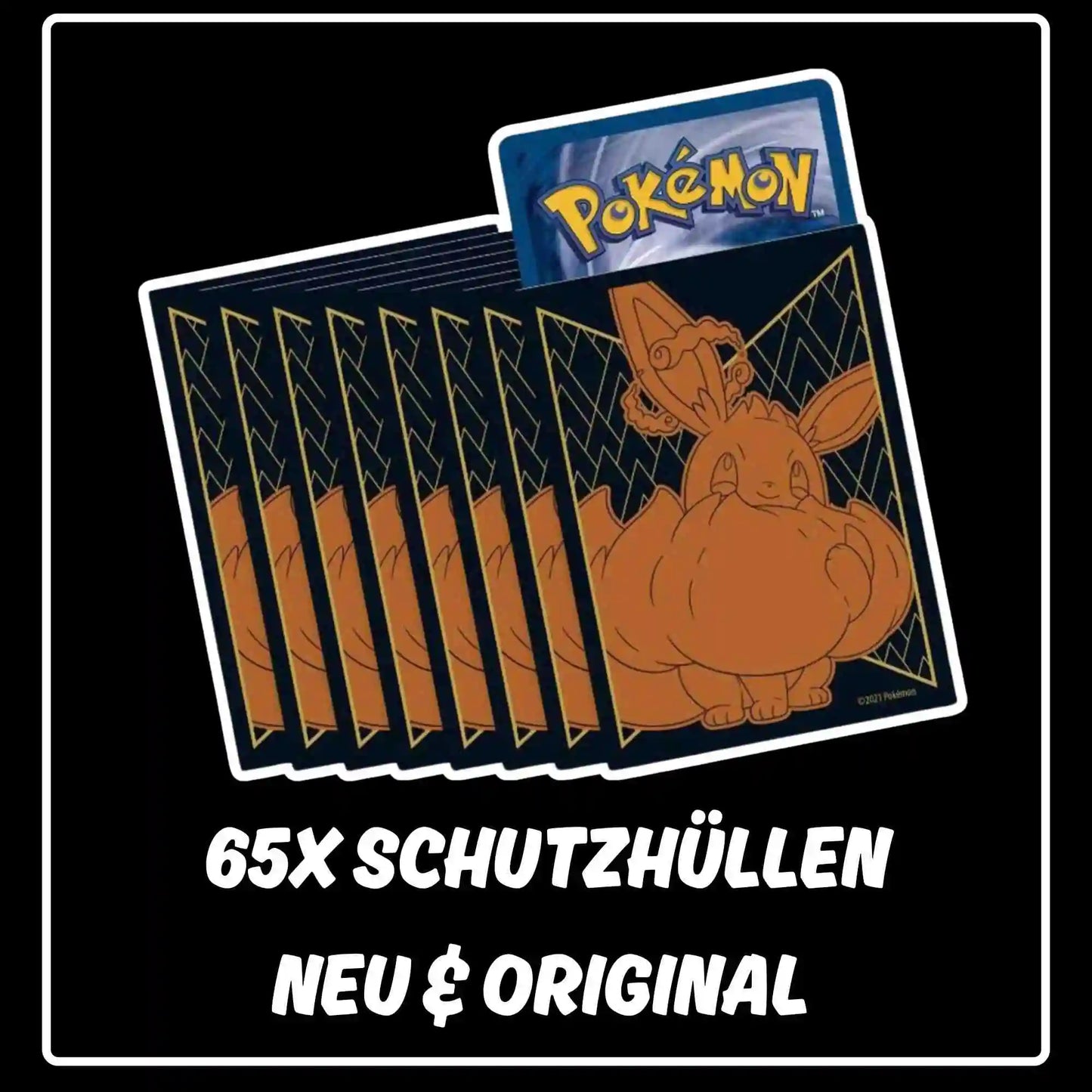 Pokemon Karten 65x Schutzhüllen Glänzendes Schicksal (Top Trainer Box)