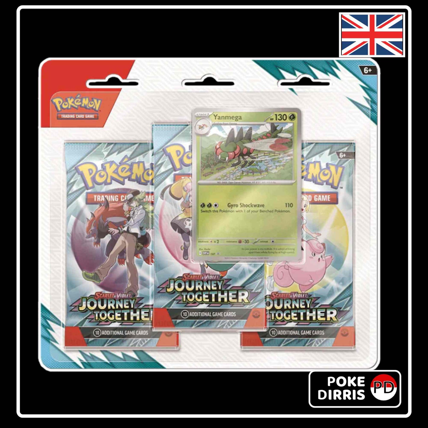 Pokemon Journey Together 3-Pack Blister Irokex & Yanmega (EN)
