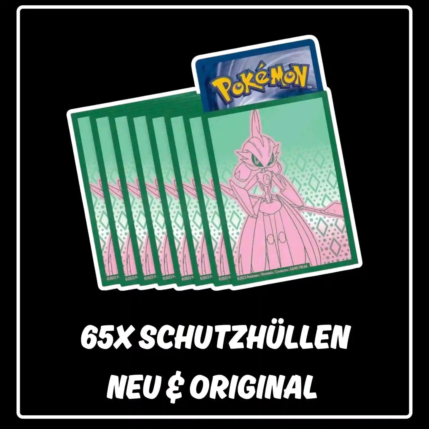 Pokemon Karten 65x Schutzhüllen Paradox Rift Eisenkrieger (Top Trainer Box)