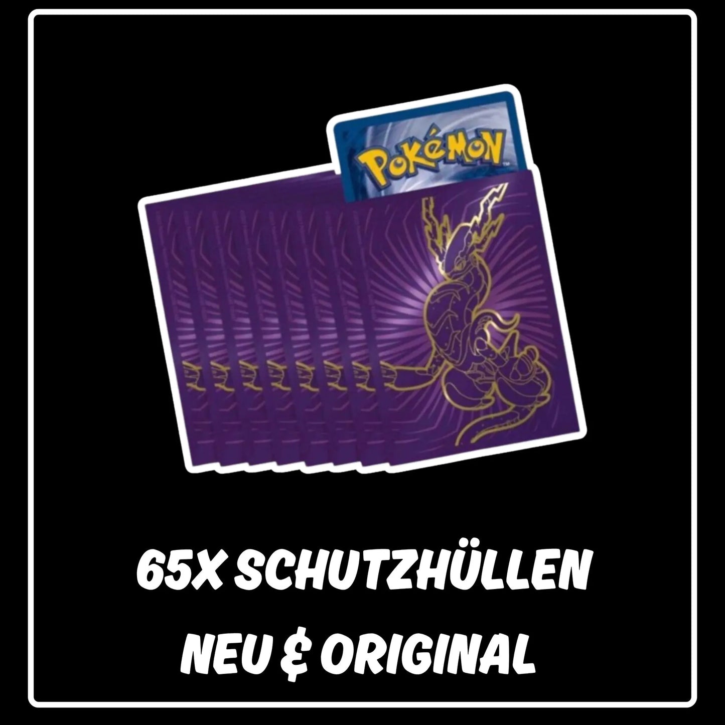 Pokemon Karten 65x Schutzhüllen Karmesin & Purpur Miraidon (Top Trainer Box)