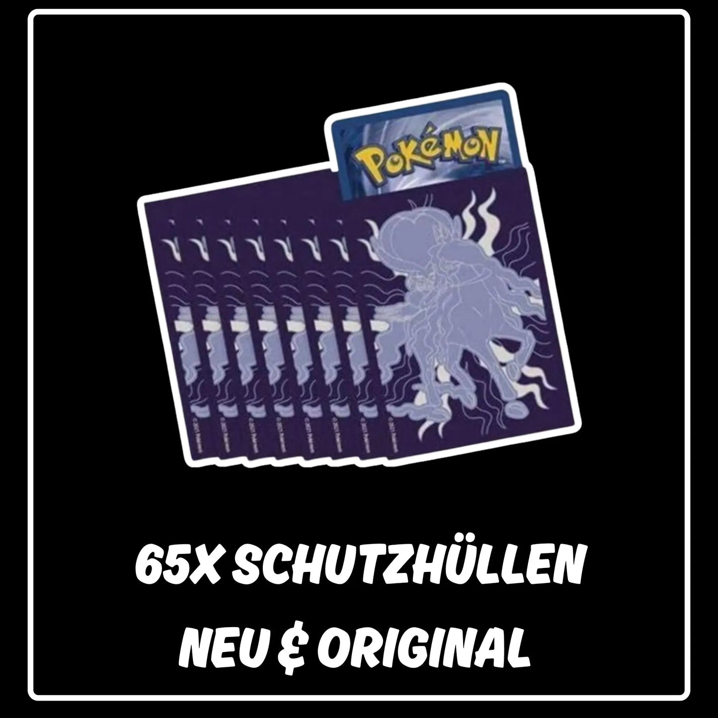 Pokemon Karten 65x Schutzhüllen Schaurige Herrschaft Rappenreiter Coronospa (Top Trainer Box)