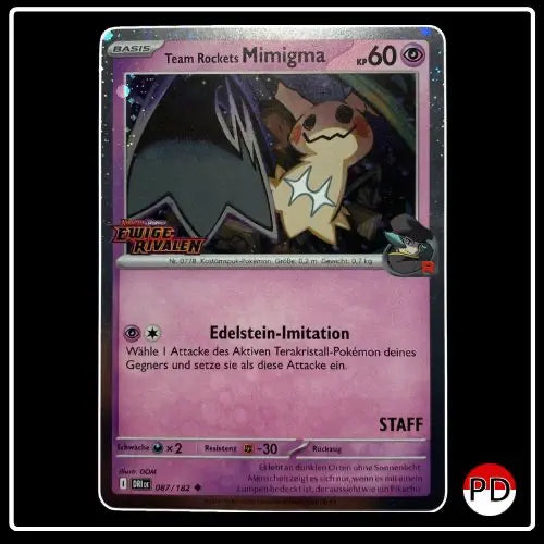 Team Rockets Mimigma 087/182 STAFF STAMP Pokemon Ewige Rivalen
