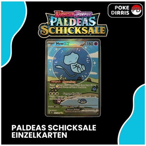 Auswahl an Shiny Pokemon Karten aus der Karmesin und Purpur Erweiterung Paldeas Schicksale