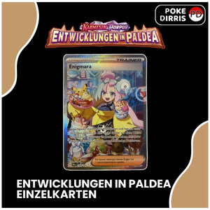 Pokemon Einzelkarten aus dem Karmesin und Purpur Set Entwicklungen in Paldea. Bei PokeDirris gibt es alle Einzelkarten sehr günstig zu kaufen.