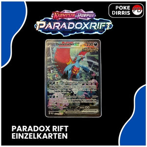 Pokemon Einzelkarten aus dem Karmesin und Purpur Set Paradox Rift. Bei PokeDirris gibt es alle Einzelkarten sehr günstig zu kaufen.