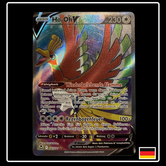 Ho-Oh V Full Art Deutsch 187/195 Silberne Sturmwinde