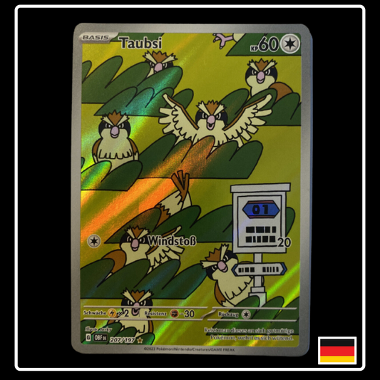 Taubsi Art Rare Deutsch 207/197 Obsidian Flammen