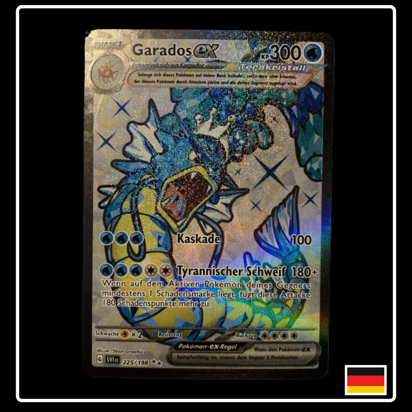 Garados ex Tera Full Art Deutsch 225/198 Karmesin & Purpur