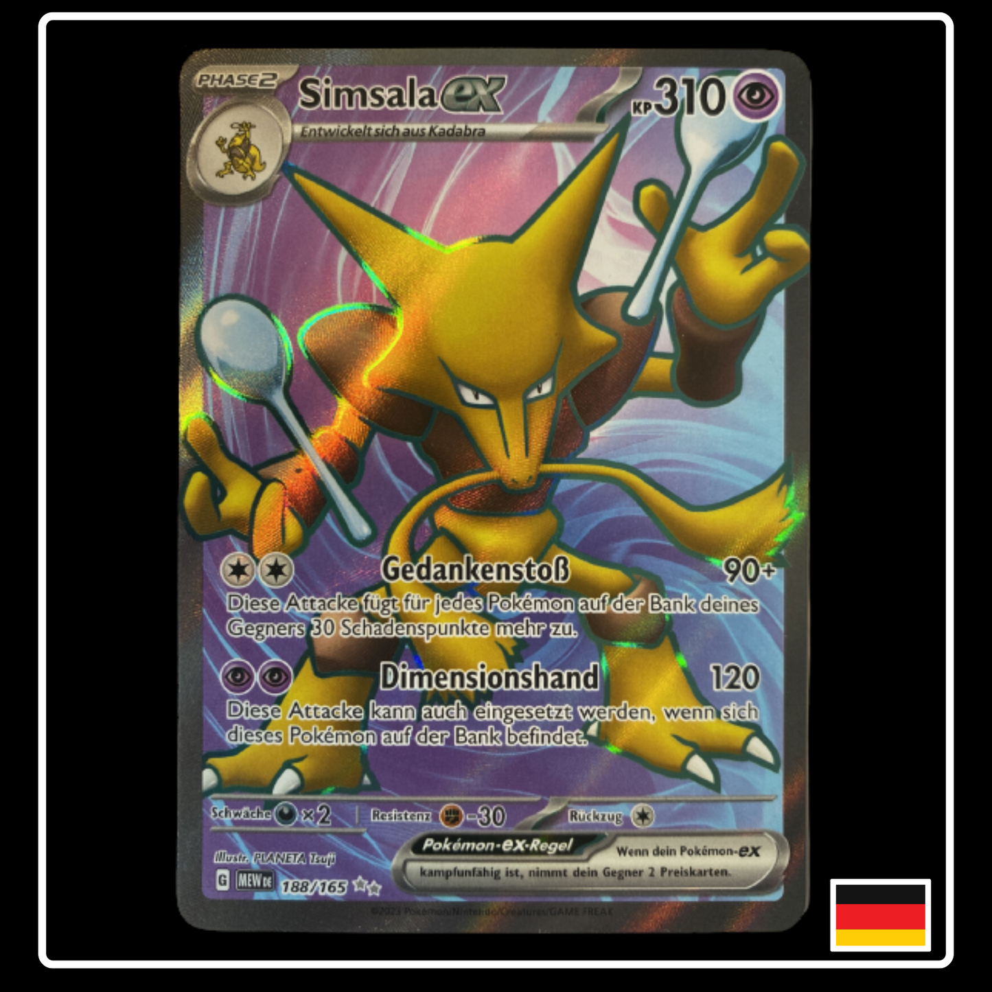 Simsala ex Full Art Deutsch 188/165 Karmesin & Purpur 151