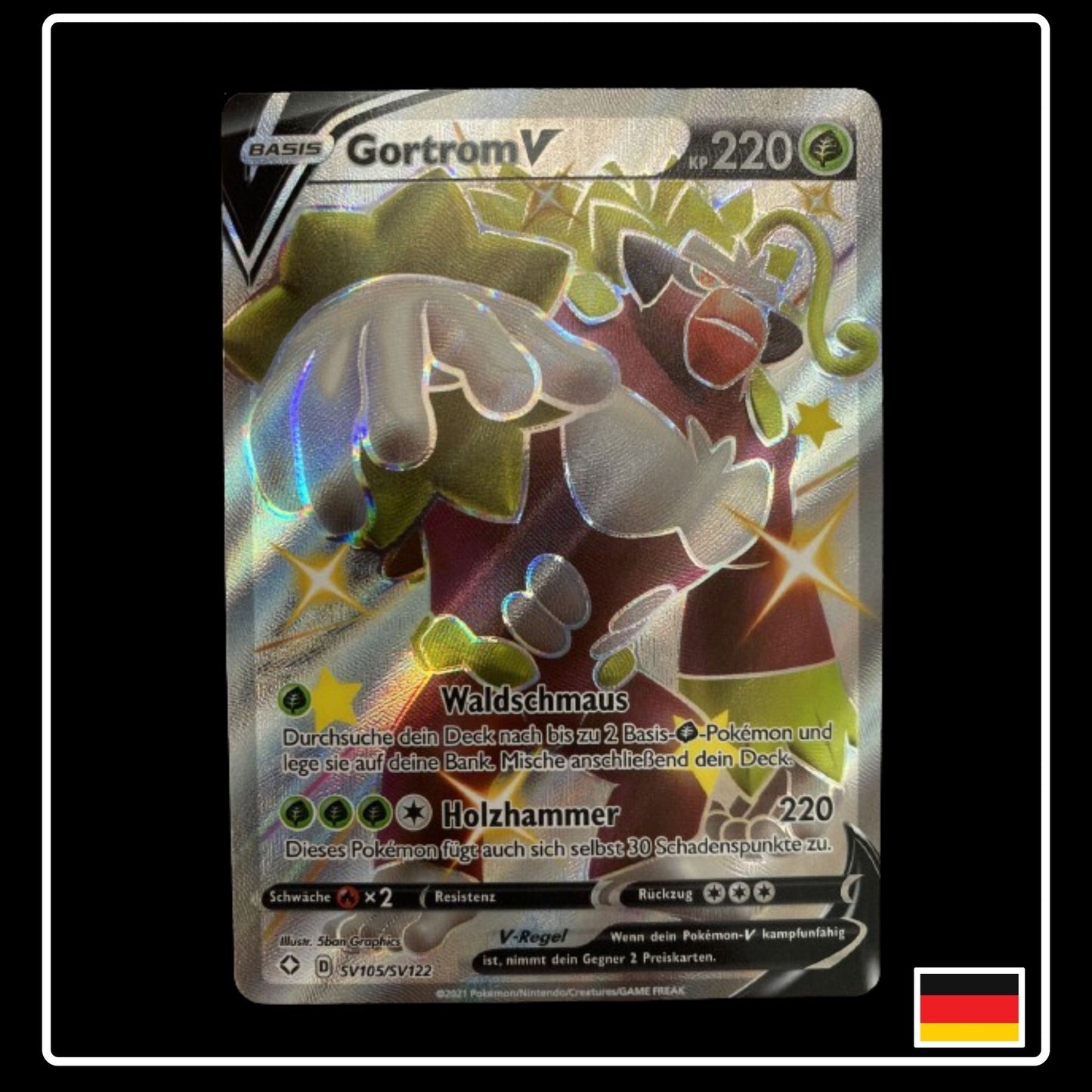 Gortrom V Full Art Shiny Deutsch SV105/SV122 Glänzendes Schicksal