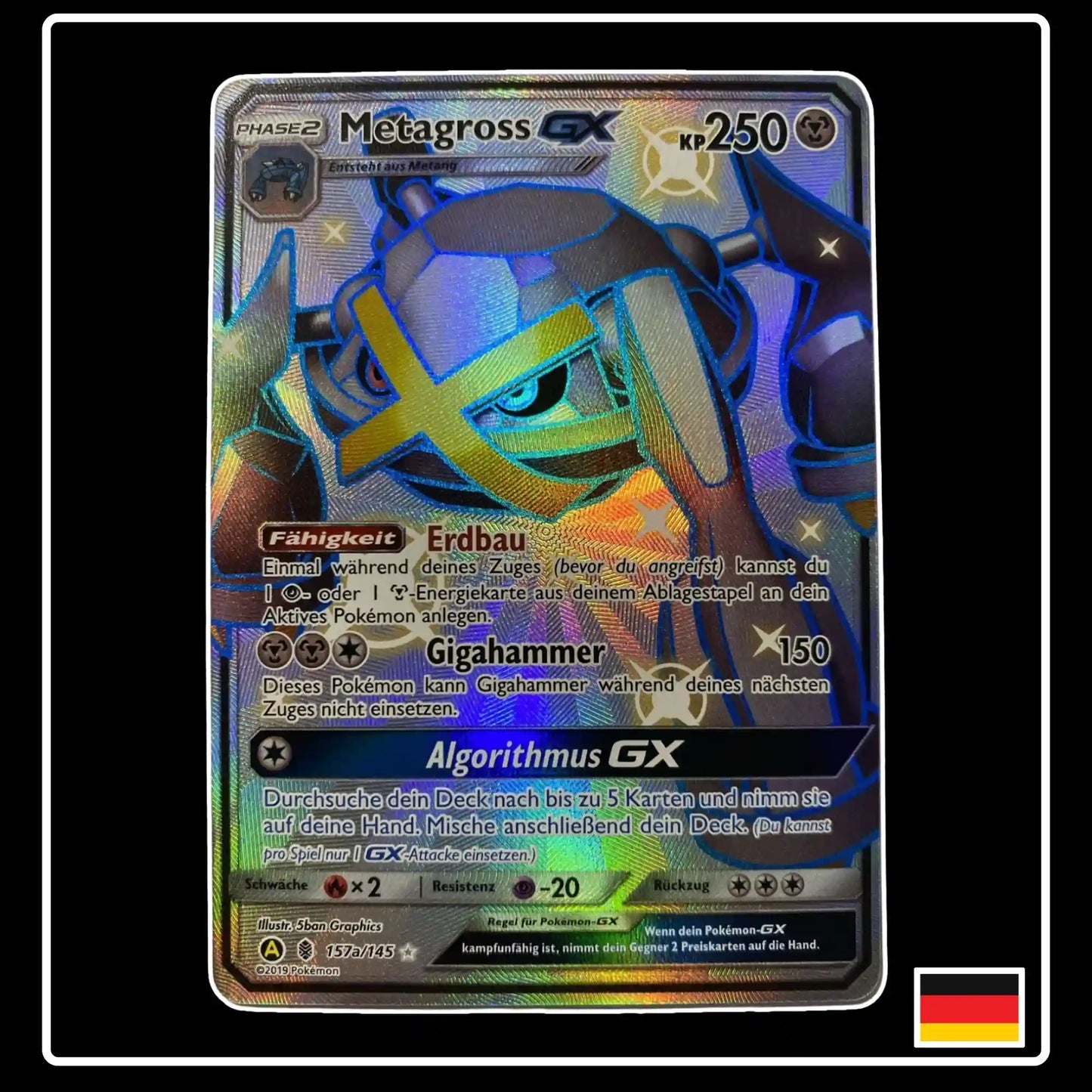 Metagross GX Shiny 157a/145 Pokemon Stunde der Wächter