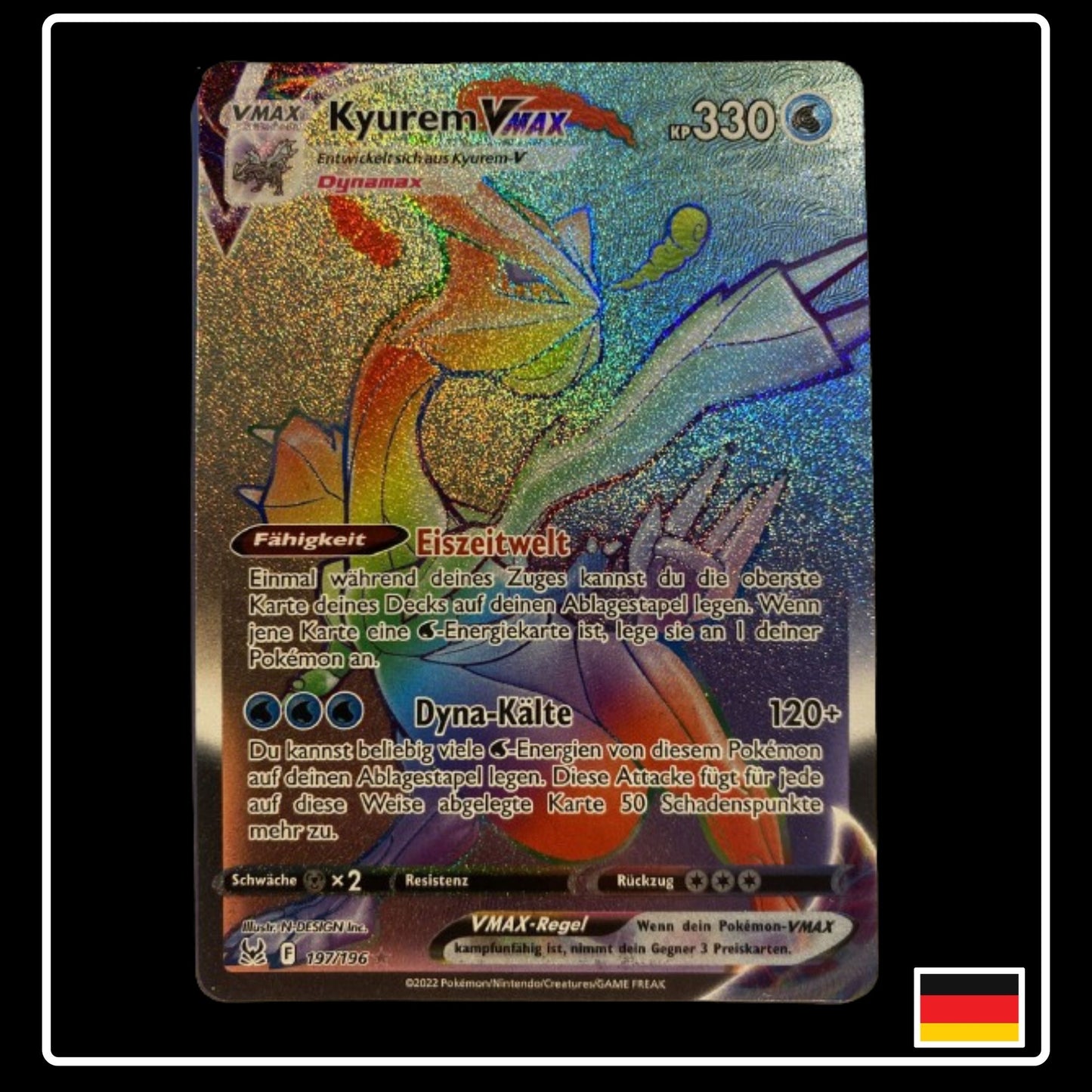 Kyurem VMAX Rainbow Deutsch 197/196 Verlorener Ursprung