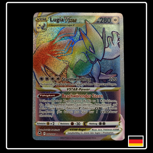 Lugia VSTAR Rainbow Deutsch 202/195 Silberne Sturmwinde