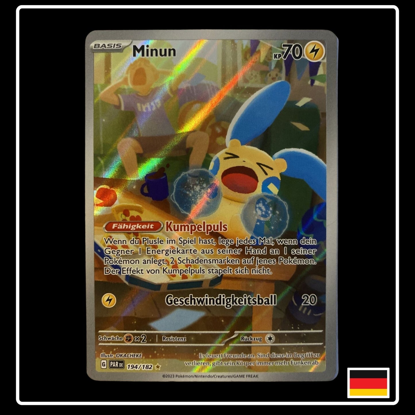 Minun Art Rare Deutsch 194/182 Paradox Rift