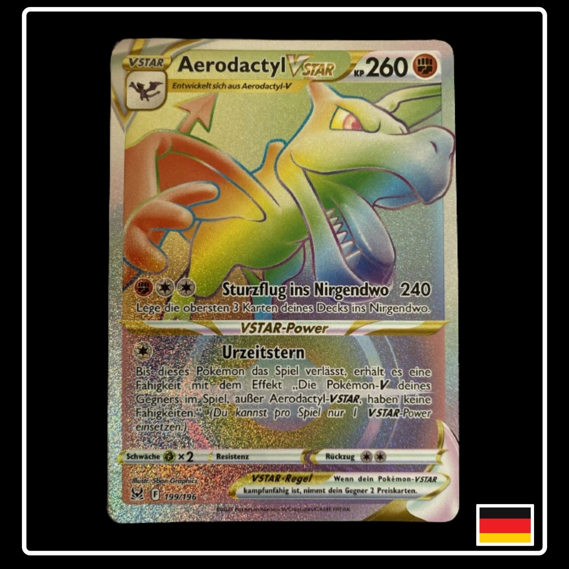 Aerodactyl VSTAR Rainbow Deutsch 199/196 Verlorener Ursprung PokeDirris Aerodactyl VSTAR Rainbow Deutsch 199/196 Verlorener Ursprung PokeDirris