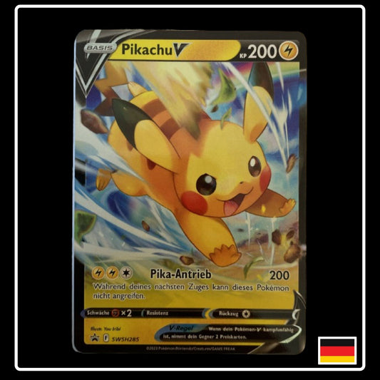 Pikachu V Deutsch SWSH285 Black Star Promo