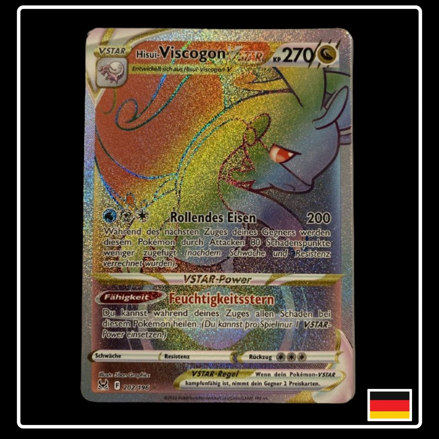 Hisui-Viscogon VSTAR Rainbow Deutsch 202/196 Verlorener Ursprung