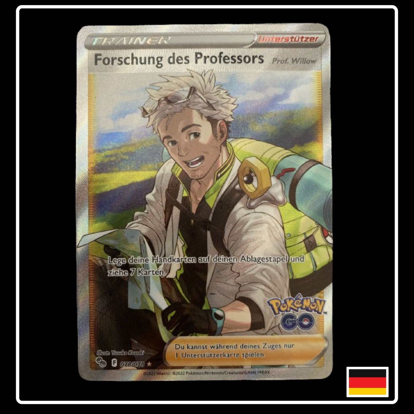 Forschung des Professors Full Art Deutsch 078/078 Pokemon GO