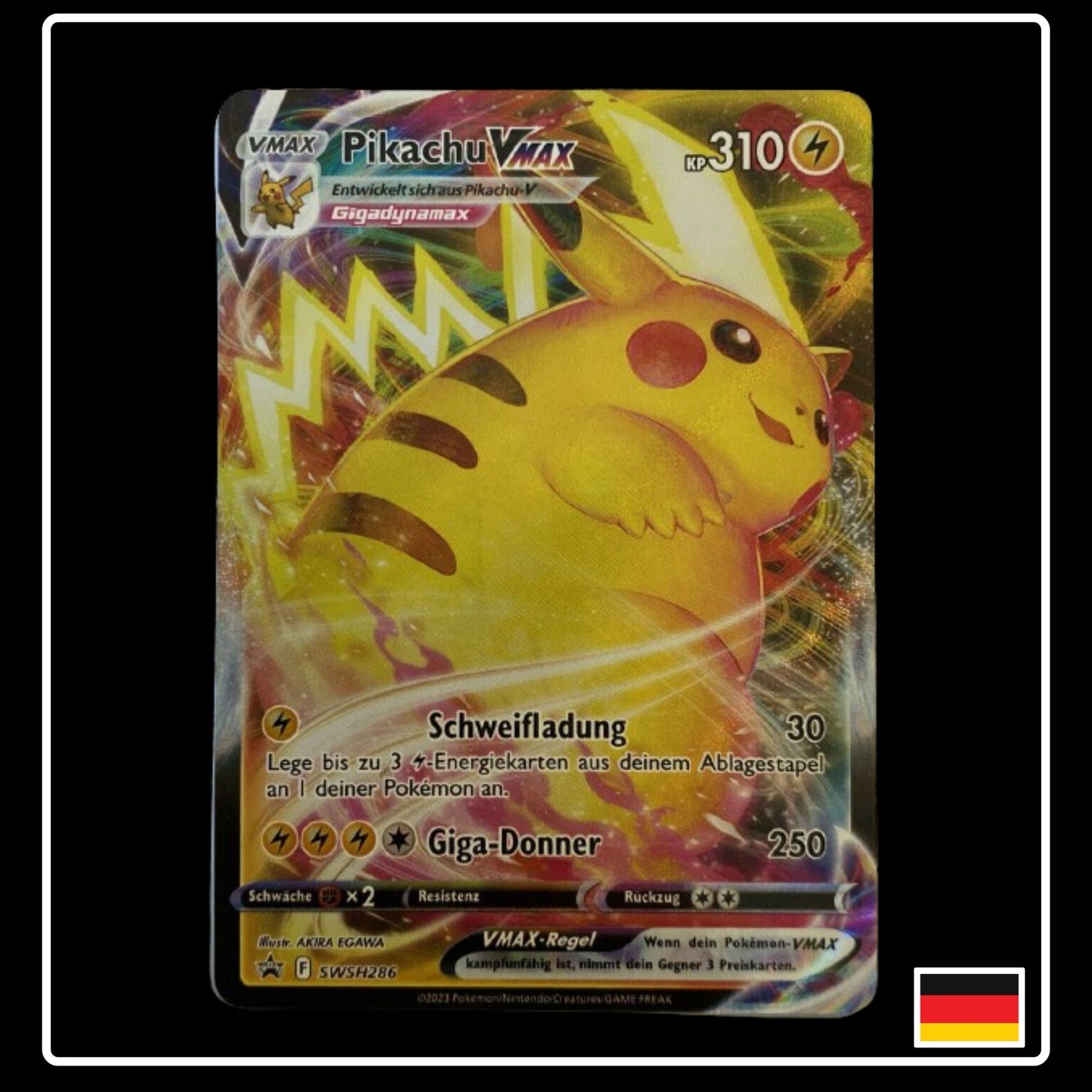 Pikachu VMAX Deutsch SWSH286 Black Star Promo