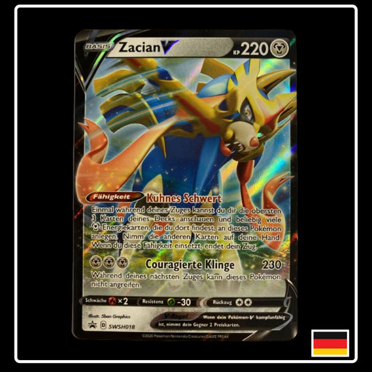 Zacian V Deutsch SWSH018 Black Star Promo