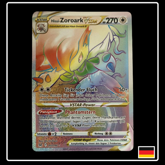 Hisui-Zoroark VSTAR Rainbow Deutsch 203/196 Verlorener Ursprung