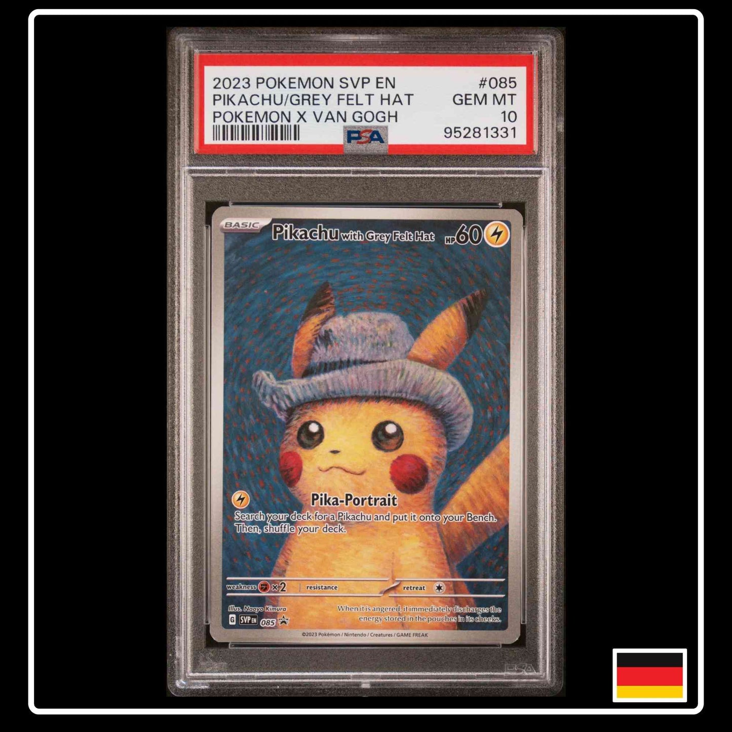 Pikachu with Grey Felt Hat Promo Englisch SVP 085 PSA 10