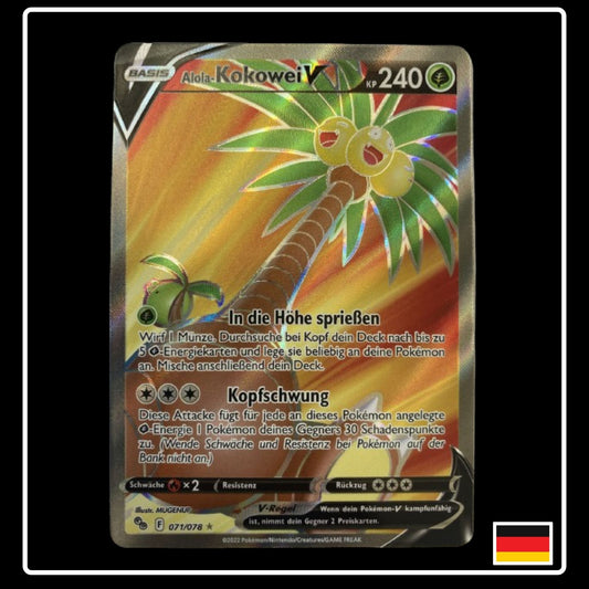 Alola-Kokowei V Full Art Deutsch 071/078 Pokemon GO