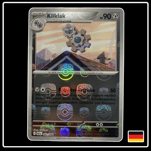 Kliklak Meisterball 062/086 Pokemon Schwarze Blitze