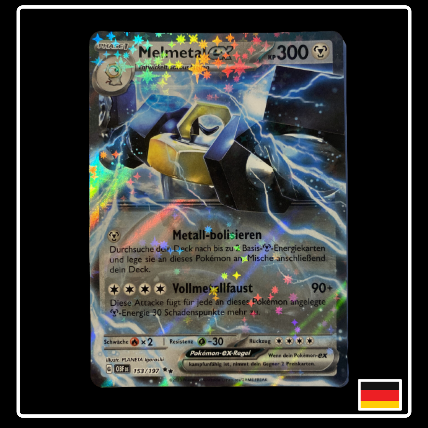 Melmetal ex Deutsch 153/197 Obsidian Flammen