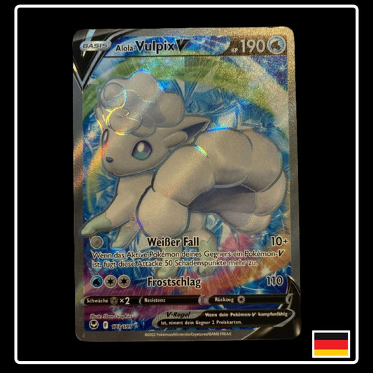 Alola-Vulpix V Full Art Deutsch 173/195 Silberne Sturmwinde