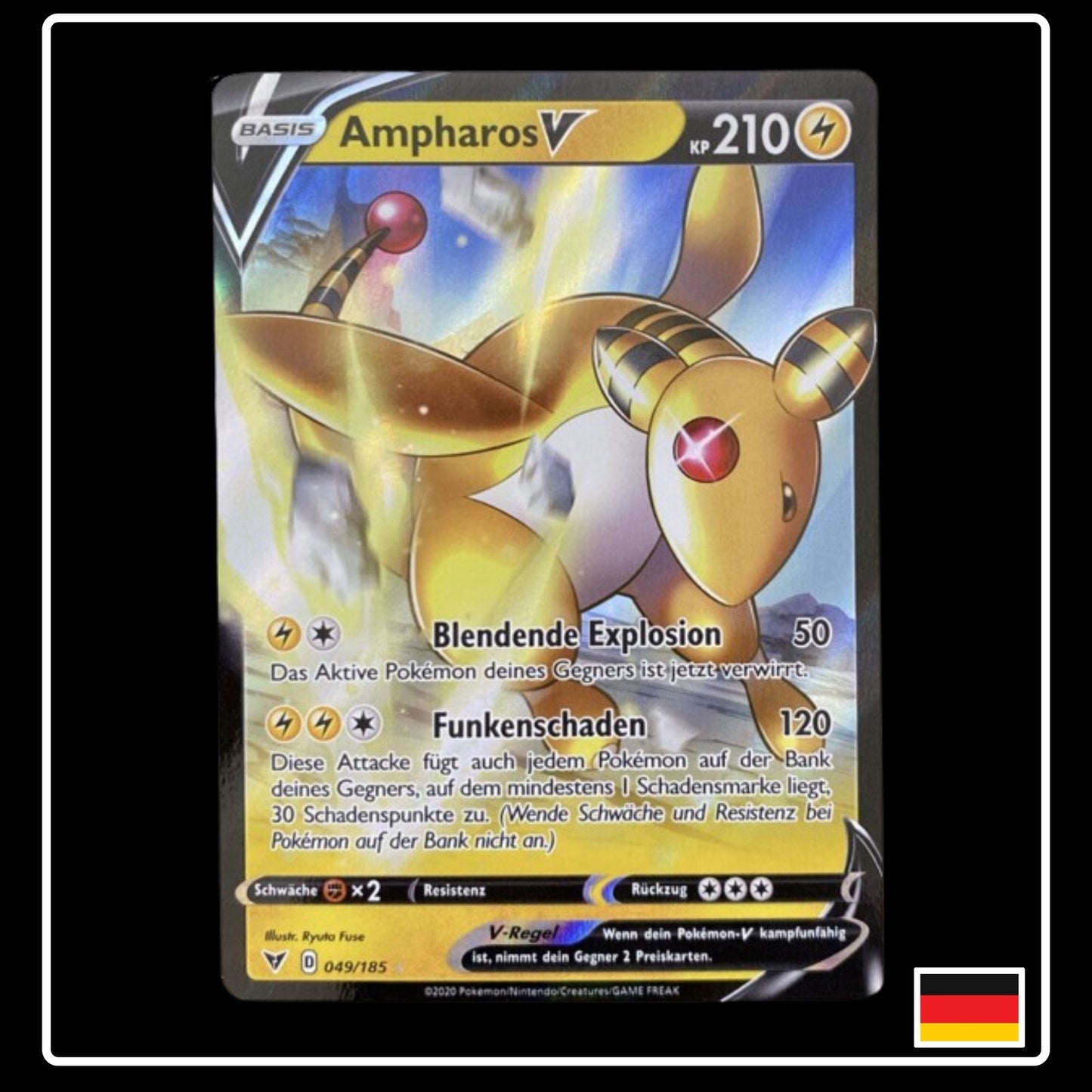 Ampharos V Deutsch 049/185 Farbenschock