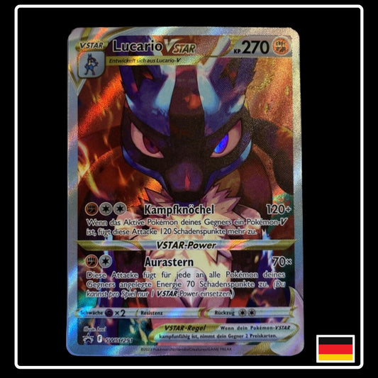 Lucario VSTAR Alternative Art Deutsch SWSH291 Black Star Promo