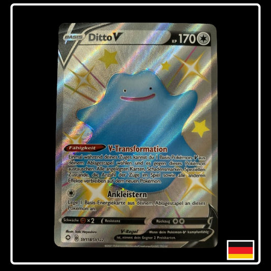 Ditto V Full Art Shiny Deutsch SV118/SV122 Glänzendes Schicksal