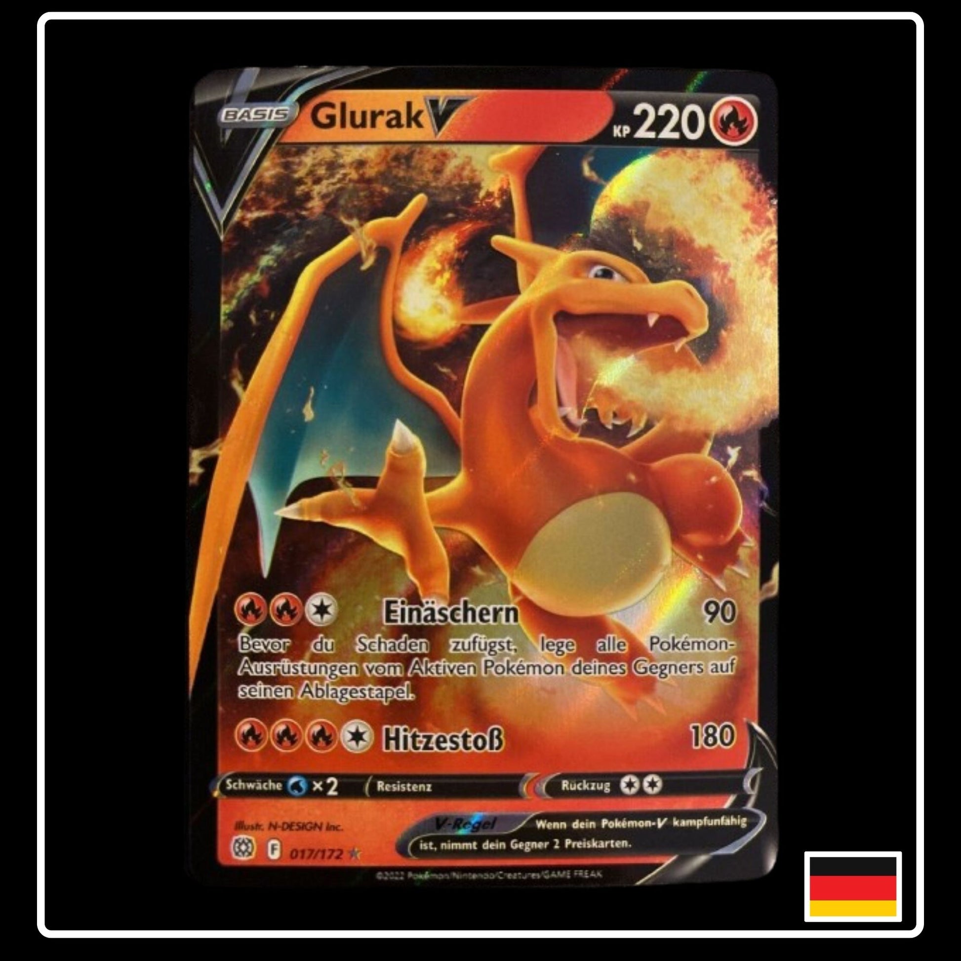 017 172 pokemon card Glurak V Deutsch 017/172 Strahlende Sterne – PokeDirris
