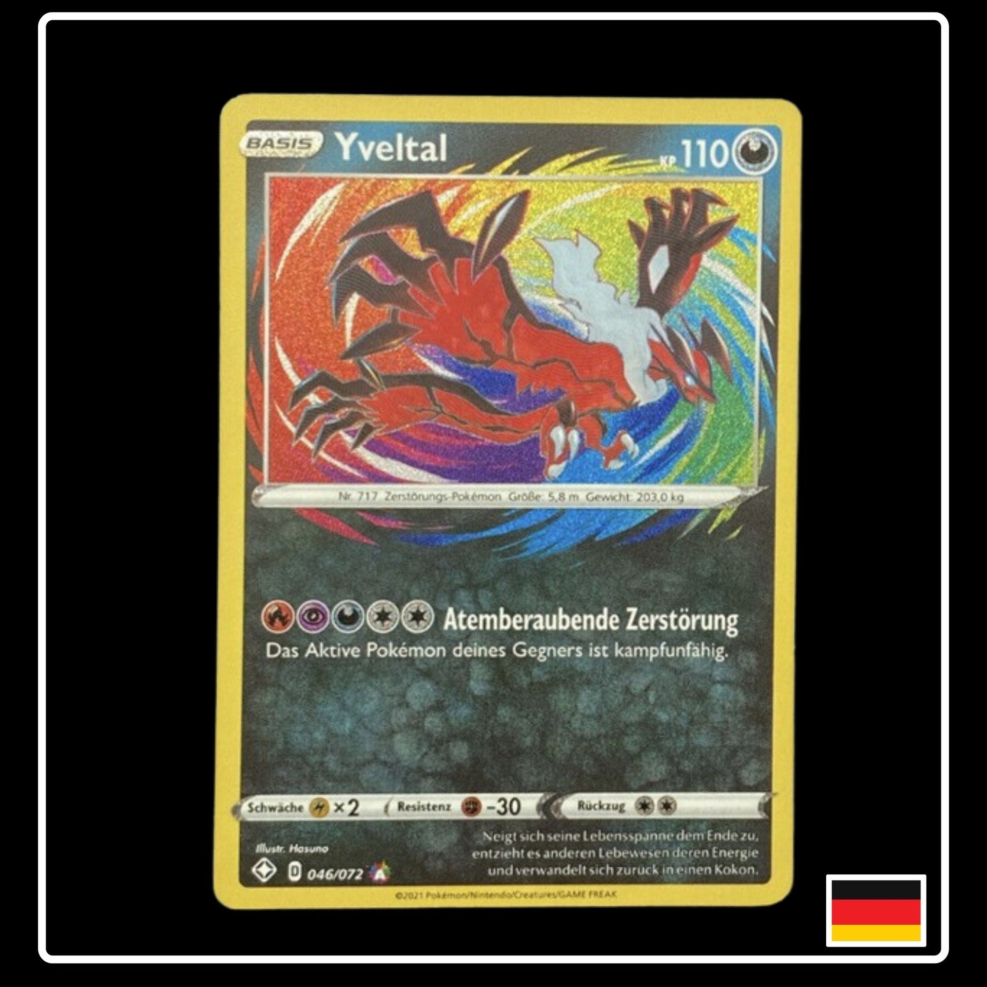 yveltal pokemon card amazing rare Yveltal Amazing Rare Deutsch 046/072 Glänzendes Schicksal – PokeDirris