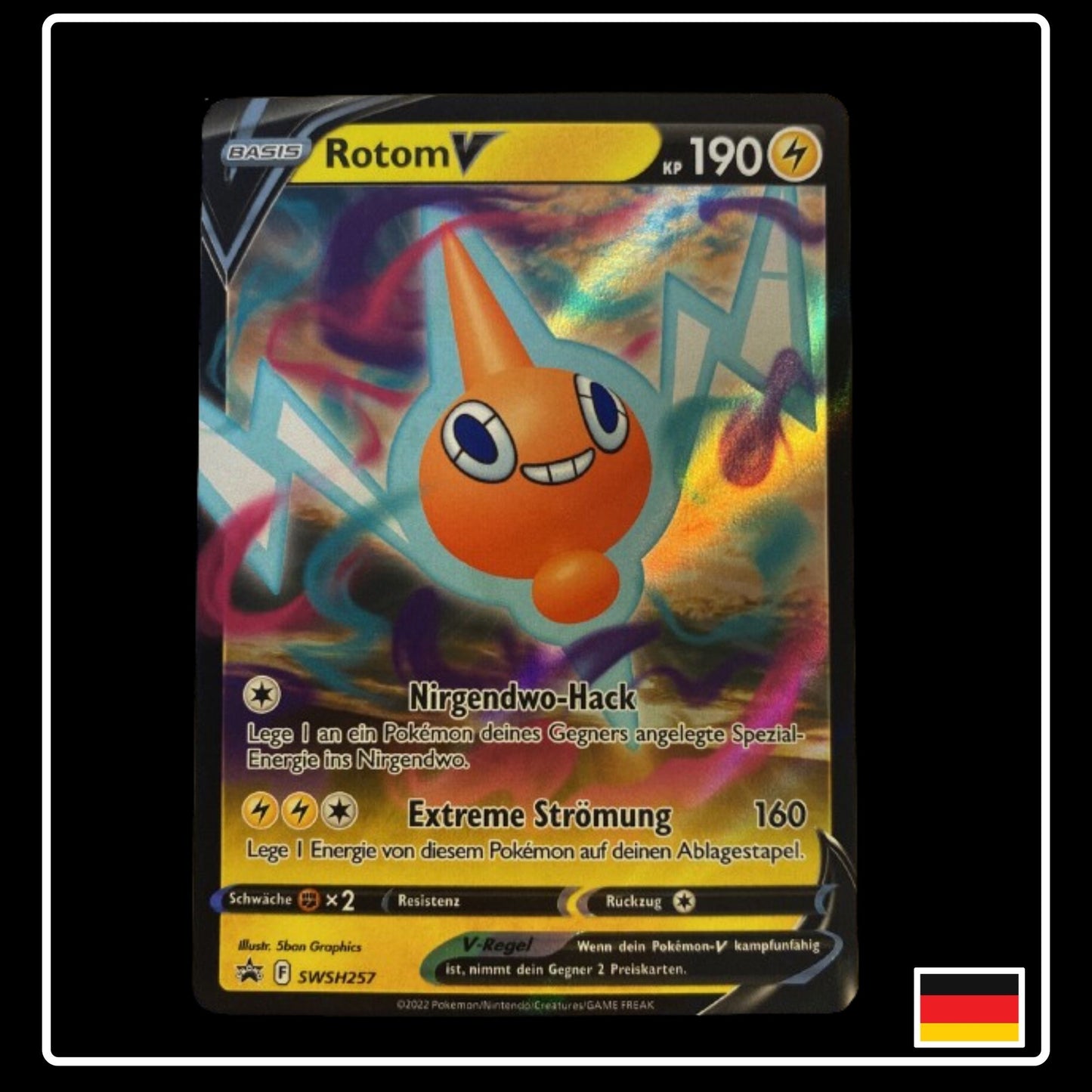 Rotom V Deutsch SWSH257 Black Star Promo