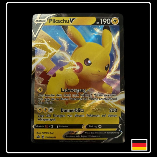 Pikachu V Deutsch SWSH061 Black Star Promo