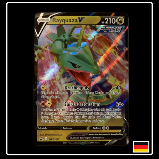 Rayquaza V Deutsch SWSH147 Black Star Promo