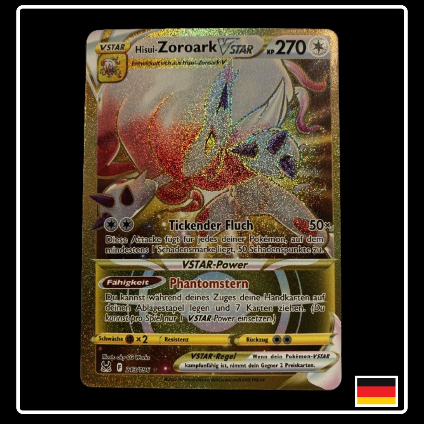 Hisui-Zoroark VSTAR Gold Deutsch 213/196 Verlorener Ursprung