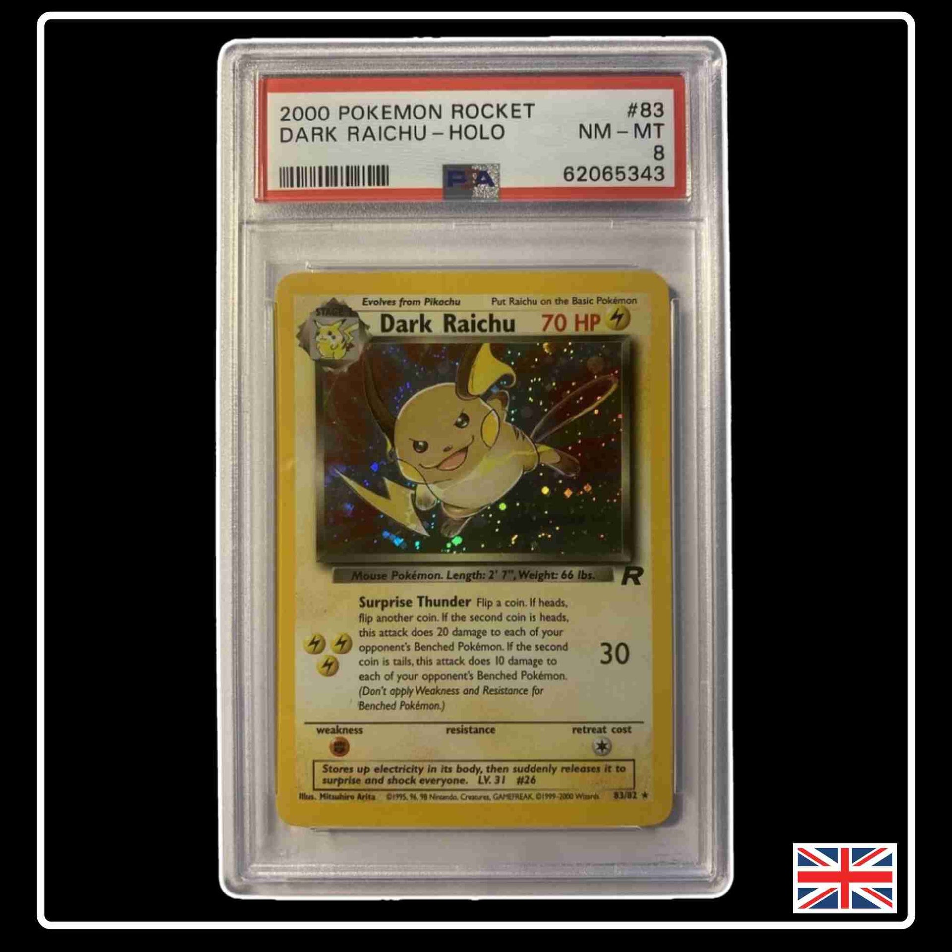 Dark Raichu PSA 8 Holo Team Rocket – PokeDirris