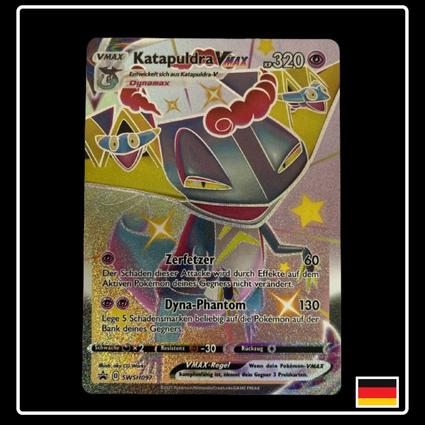 Katapuldra VMAX Shiny Deutsch SWSH097 Black Star Promo