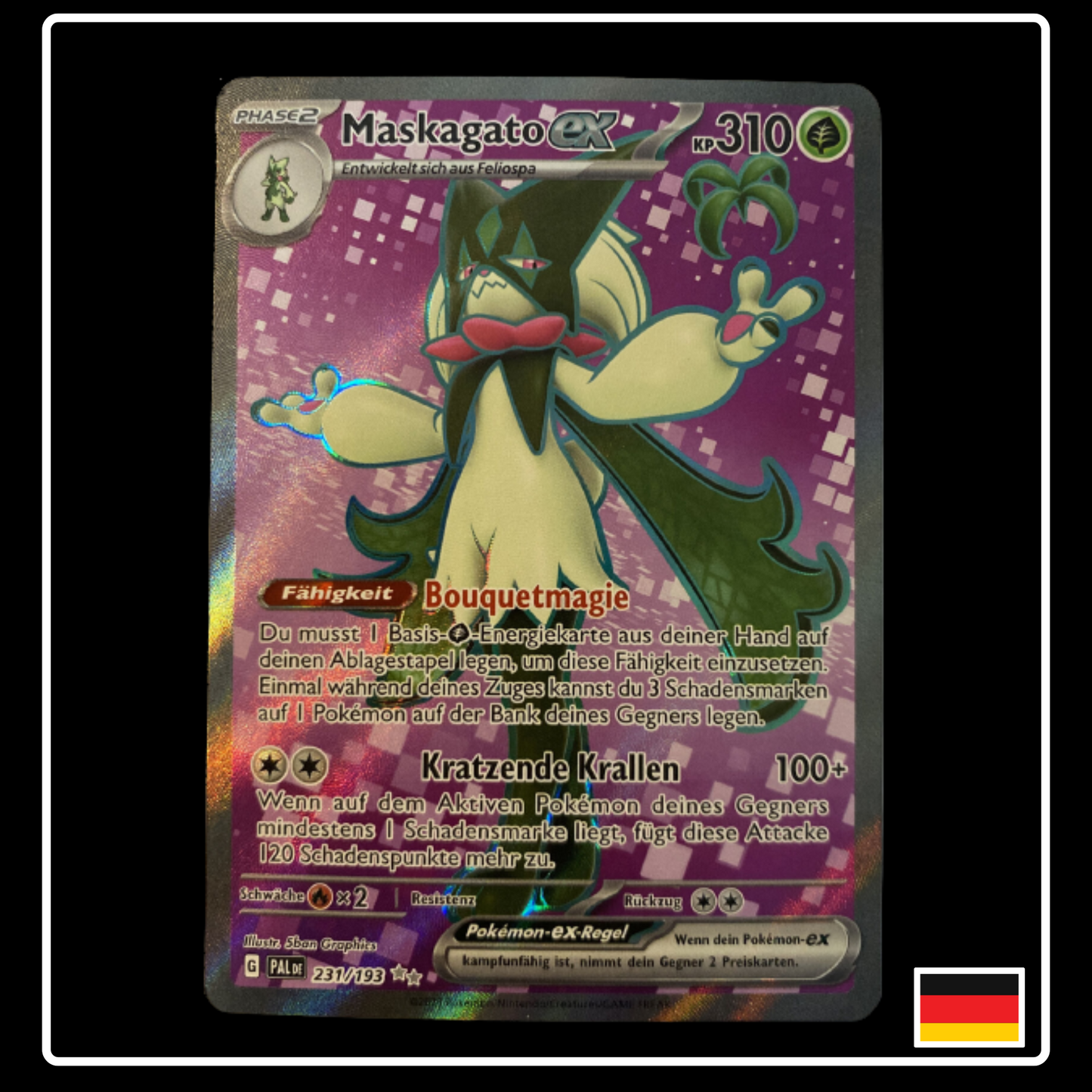 Maskagato ex Full Art Deutsch 231/193 Entwicklungen in Paldea