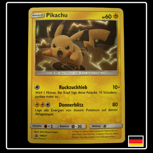 Pikachu Holo Deutsch SM227 Black Star Promo