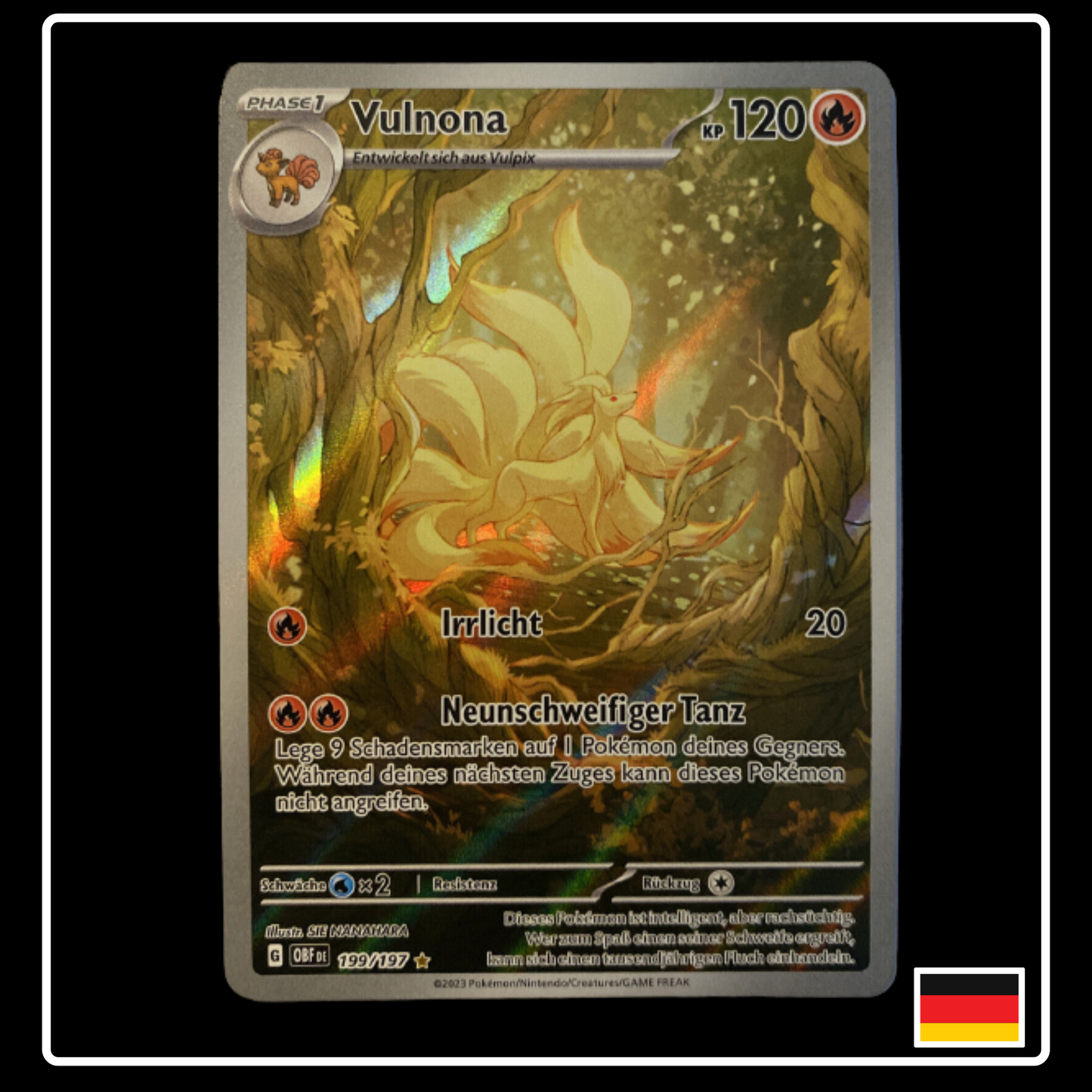 Vulnona Art Rare Deutsch 199/197 Obsidian Flammen