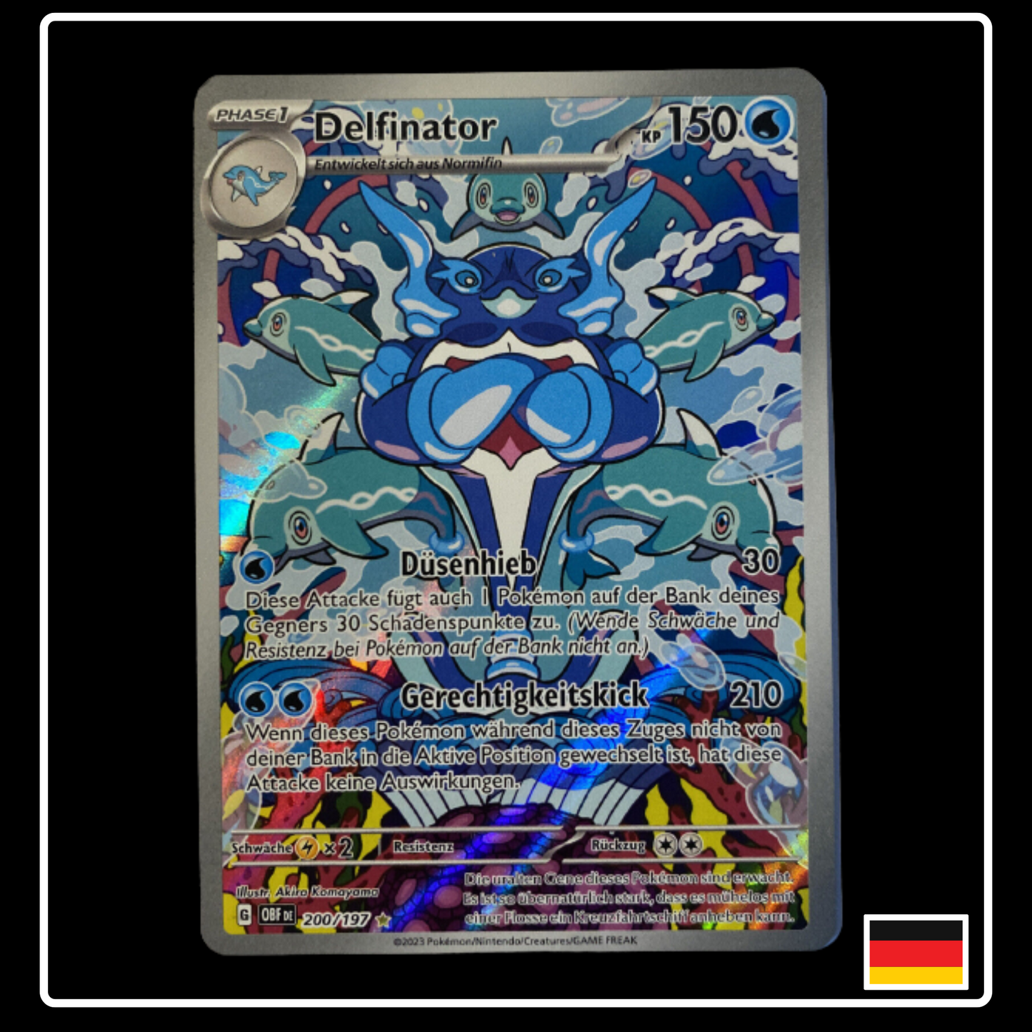 Delfinator Art Rare Deutsch 200/197 Obsidian Flammen