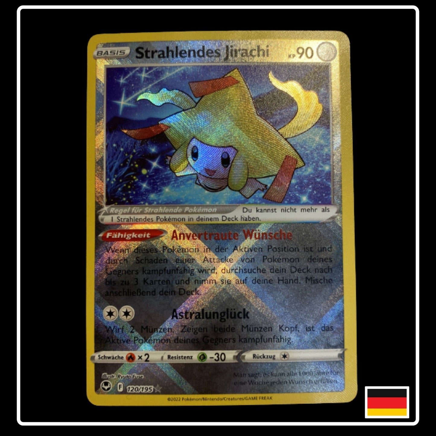 Strahlendes Jirachi Deutsch 120/195 Silberne Sturmwinde