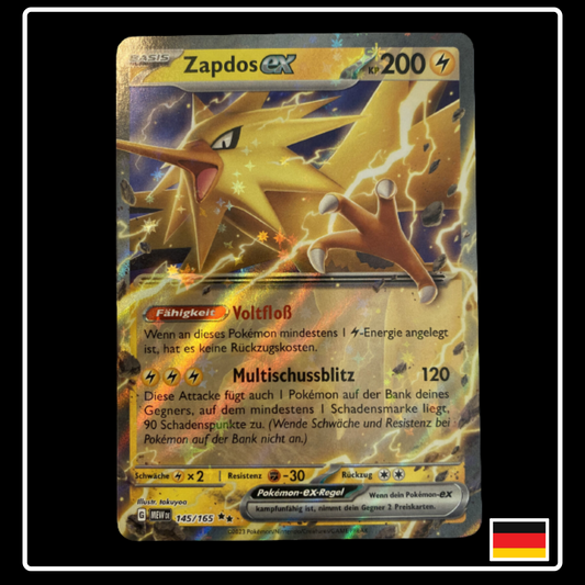 Zapdos ex Deutsch 145/165 Karmesin & Purpur 151