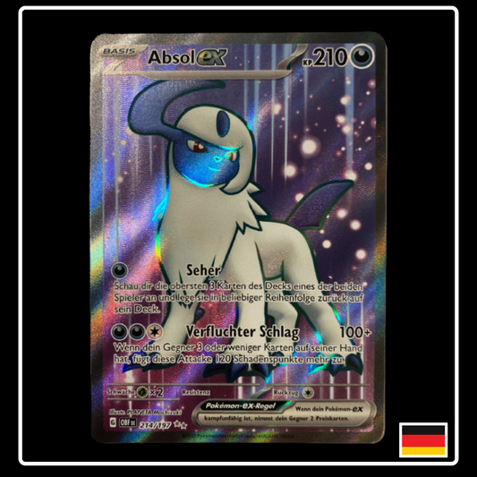 Absol ex Full Art Deutsch 214/197 Obsidian Flammen