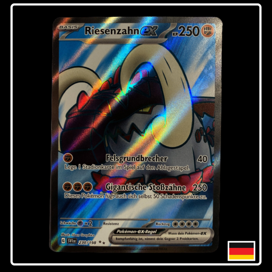 Riesenzahn ex Full Art Deutsch 230/198 Karmesin & Purpur