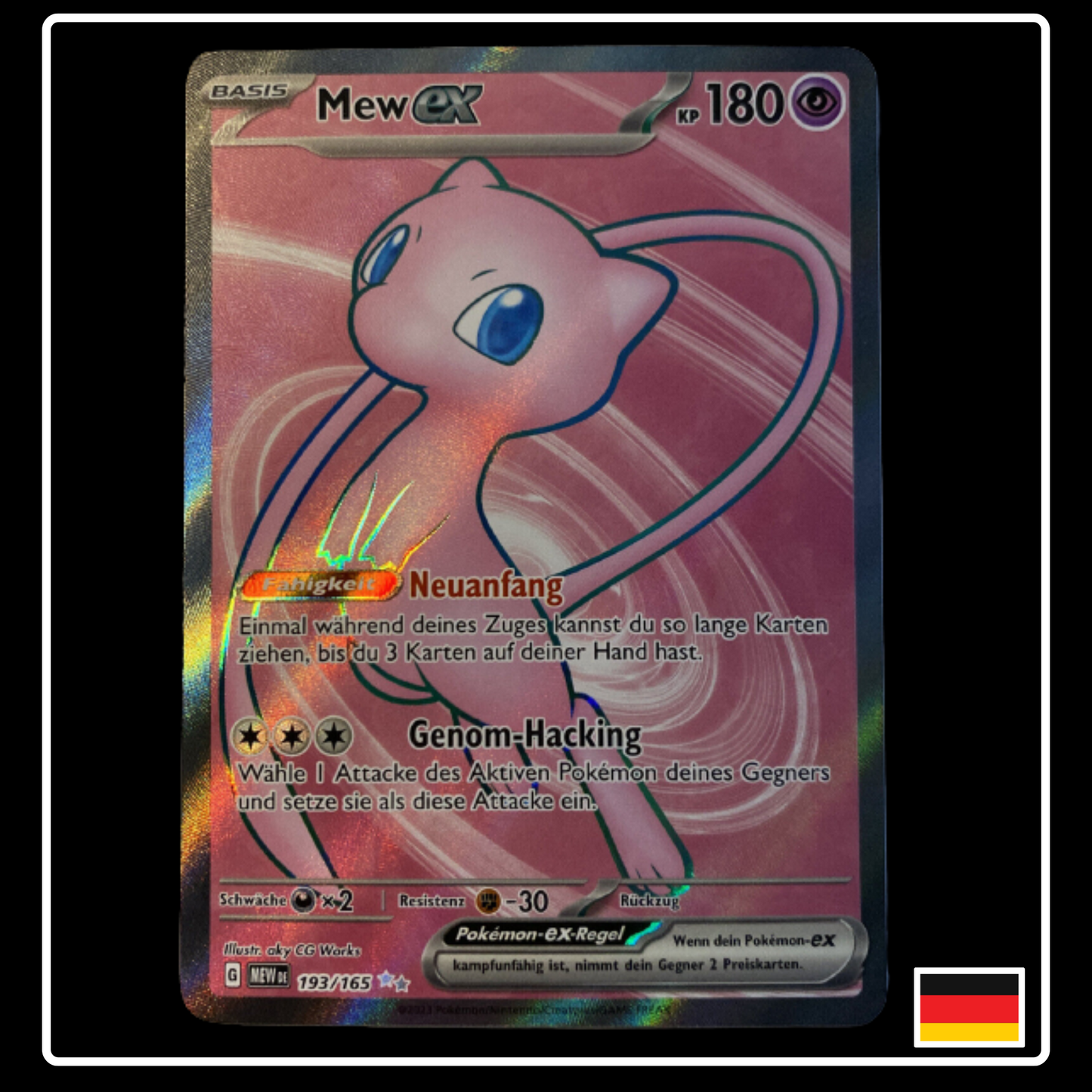 Mew ex Full Art Deutsch 193/165 Karmesin & Purpur 151